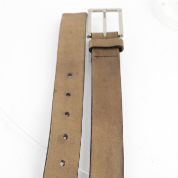 Calvin Klein Mens Belt Size 38 Genuine Leather Tan Khaki Beige Business Casual - Picture 13 of 16